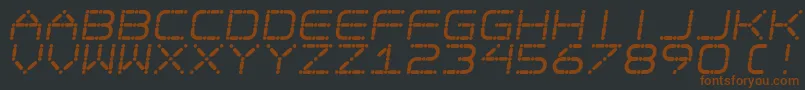 EgotripS-fontti – ruskeat fontit mustalla taustalla