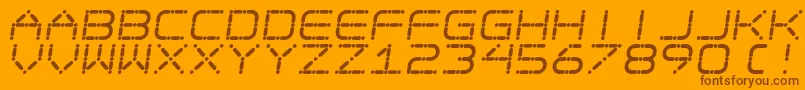 EgotripS-fontti – ruskeat fontit oranssilla taustalla