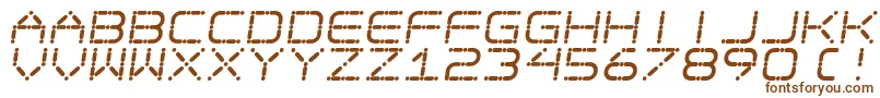 EgotripS-fontti – ruskeat fontit valkoisella taustalla