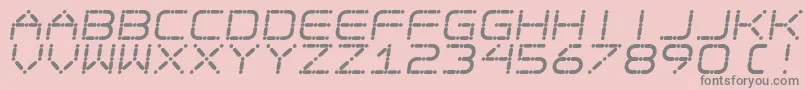フォントEgotripS – ピンクの背景に灰色の文字
