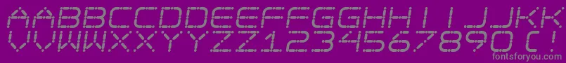 EgotripS-fontti – harmaat kirjasimet violetilla taustalla