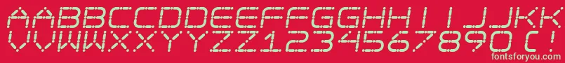 EgotripS-fontti – vihreät fontit punaisella taustalla