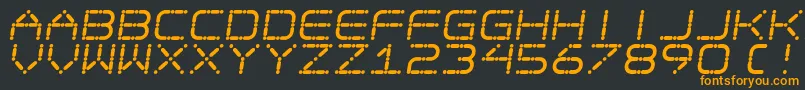 EgotripS Font – Orange Fonts on Black Background