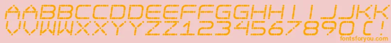フォントEgotripS – オレンジの文字がピンクの背景にあります。