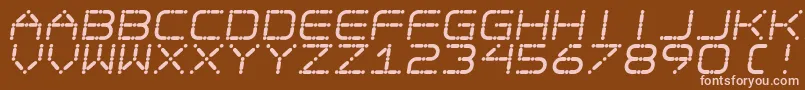 EgotripS-fontti – vaaleanpunaiset fontit ruskealla taustalla