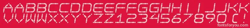 フォントEgotripS – 赤い背景にピンクのフォント