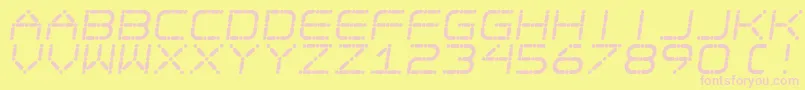 EgotripS-fontti – vaaleanpunaiset fontit keltaisella taustalla