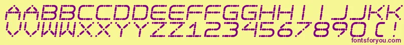 EgotripS-fontti – violetit fontit keltaisella taustalla