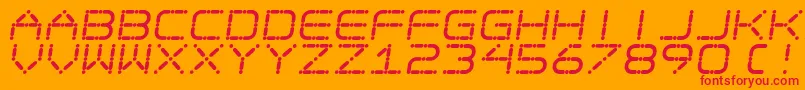 EgotripS Font – Red Fonts on Orange Background