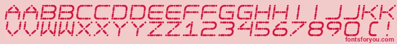 フォントEgotripS – ピンクの背景に赤い文字