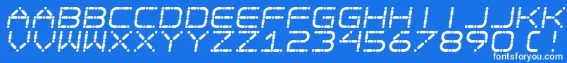 EgotripS-fontti – valkoiset fontit sinisellä taustalla