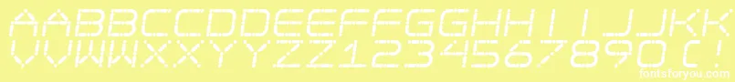 EgotripS-fontti – valkoiset fontit keltaisella taustalla