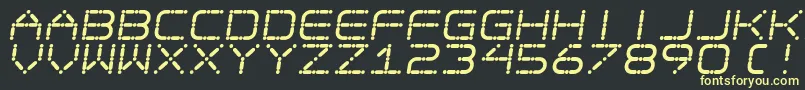 EgotripS-fontti – keltaiset fontit mustalla taustalla