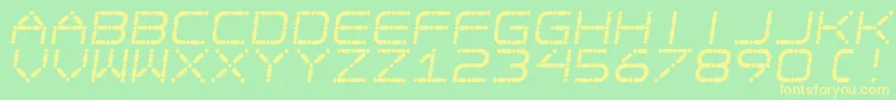 Шрифт EgotripS – жёлтые шрифты на зелёном фоне