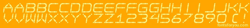 フォントEgotripS – オレンジの背景に黄色の文字
