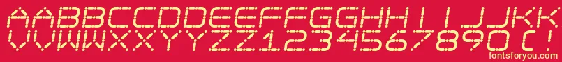 EgotripS-fontti – keltaiset fontit punaisella taustalla