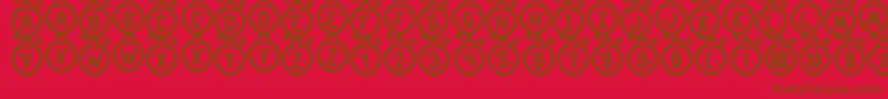 Merry Xmas St Font – Brown Fonts on Red Background