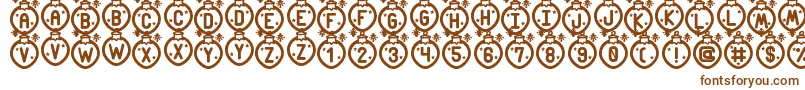 Merry Xmas St-fontti – ruskeat fontit valkoisella taustalla