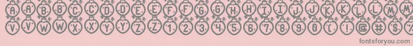 Merry Xmas St Font – Gray Fonts on Pink Background