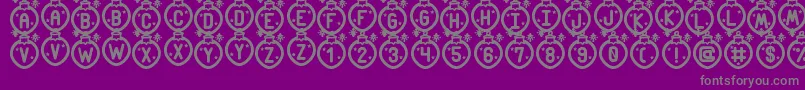 Merry Xmas St Font – Gray Fonts on Purple Background