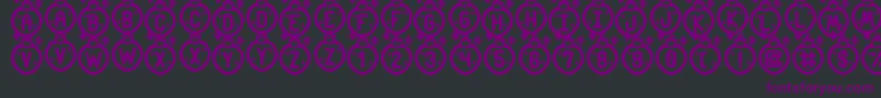 Merry Xmas St Font – Purple Fonts on Black Background