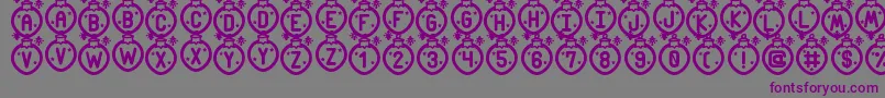 Шрифт Merry Xmas St – фиолетовые шрифты на сером фоне