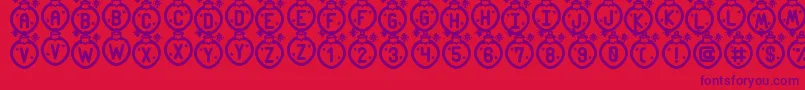 Merry Xmas St Font – Purple Fonts on Red Background