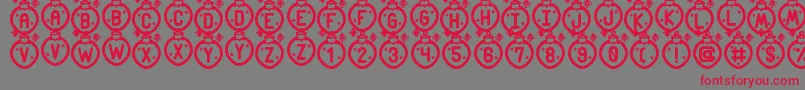 Fonte Merry Xmas St – fontes vermelhas em um fundo cinza