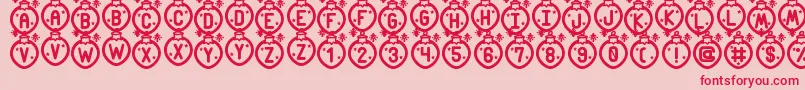 Merry Xmas St Font – Red Fonts on Pink Background