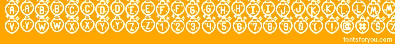 Merry Xmas St Font – White Fonts on Orange Background