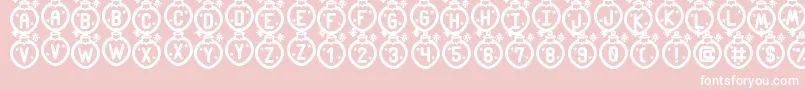 Merry Xmas St Font – White Fonts on Pink Background