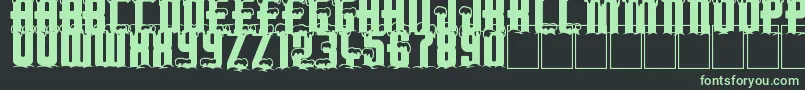 Merry Xmas Font – Green Fonts on Black Background