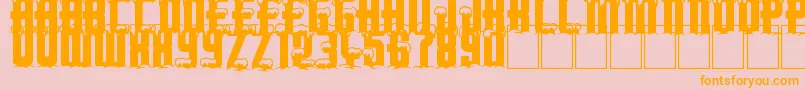 Merry Xmas Font – Orange Fonts on Pink Background