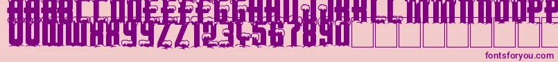 Merry Xmas Font – Purple Fonts on Pink Background