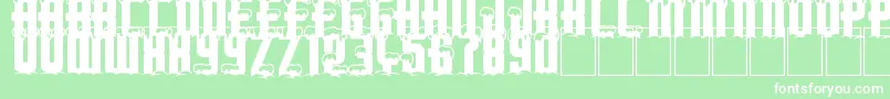 Merry Xmas Font – White Fonts on Green Background