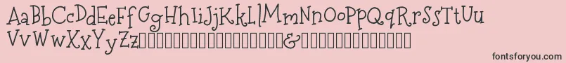 MerryNBright DEMO Font – Black Fonts on Pink Background