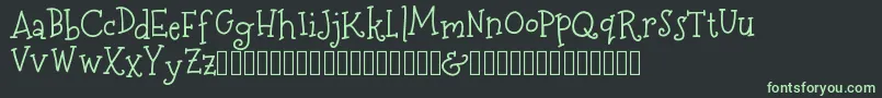 MerryNBright DEMO Font – Green Fonts on Black Background