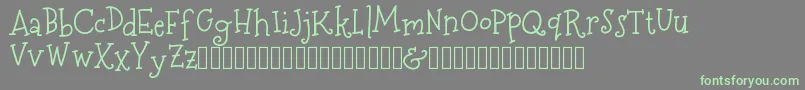 フォントMerryNBright DEMO – 灰色の背景に緑のフォント