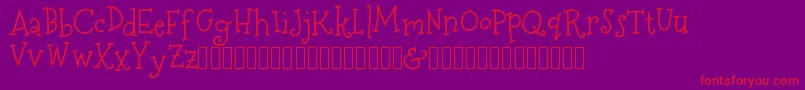 Police MerryNBright DEMO – polices rouges sur fond violet
