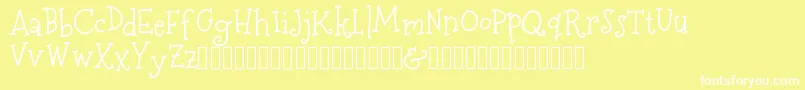 MerryNBright DEMO Font – White Fonts on Yellow Background