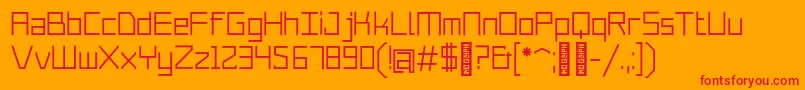 Merubot Regular Font – Red Fonts on Orange Background