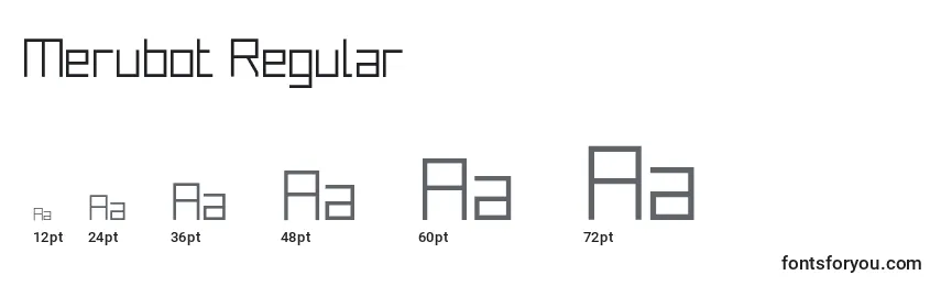 Размеры шрифта Merubot Regular