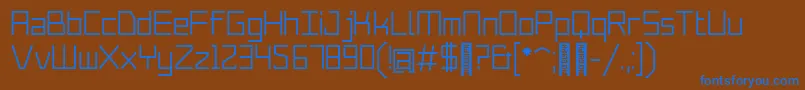 Merubot Regular Font – Blue Fonts on Brown Background