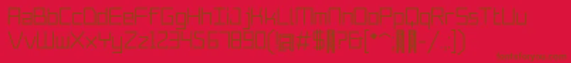Więcej informacji o czcionce Merubot Regular Czcionka Merubot Regular – brązowe czcionki na czerwonym tle