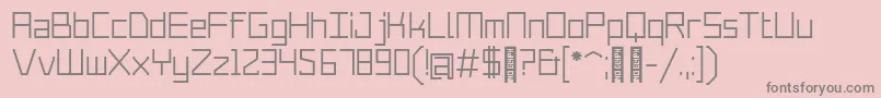 Fonte Merubot Regular – fontes cinzas em um fundo rosa