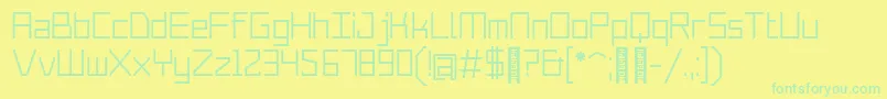 Więcej informacji o czcionce Merubot Regular Czcionka Merubot Regular – zielone czcionki na żółtym tle