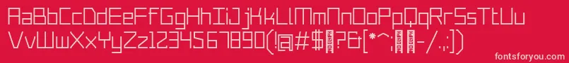 Więcej informacji o czcionce Merubot Regular Czcionka Merubot Regular – różowe czcionki na czerwonym tle