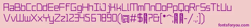 Czcionka Merubot Regular – fioletowe czcionki na różowym tle