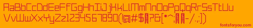 Merubot Regular Font – Red Fonts on Orange Background