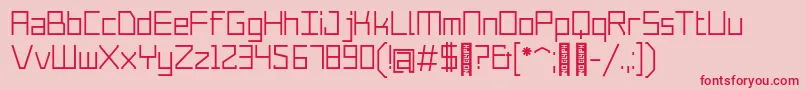 Merubot Regular Font – Red Fonts on Pink Background